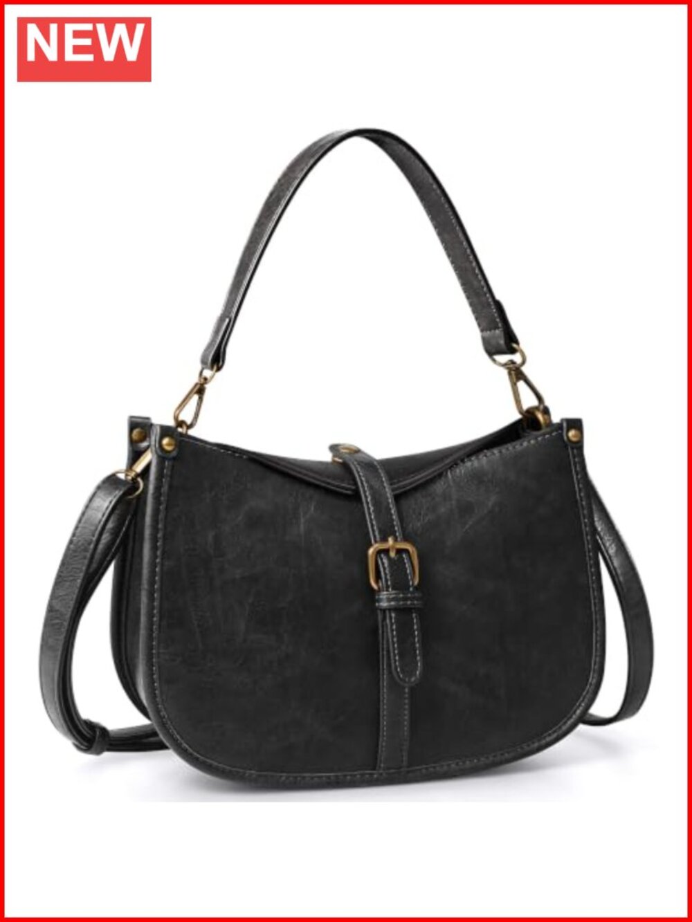 Vegan Leather Hobo Crossbody Shoulder Bag Top Handle Purse